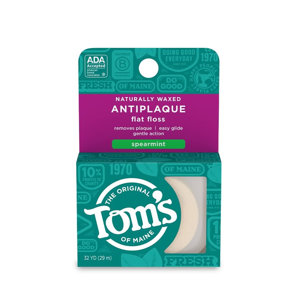 Tom's of Maine Naturally Waxed Antiplaque Flat Floss