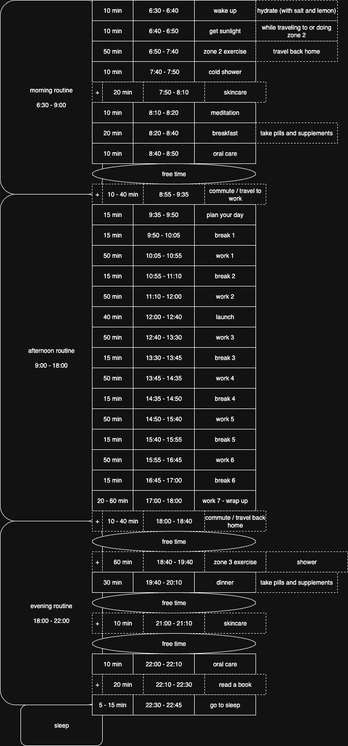 Daily Routine Diagram